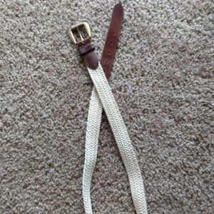 Vintage Belt - White Braided